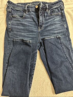 American Eagle Outfitters Women's Skinny Jeans - Dark Blue Wash